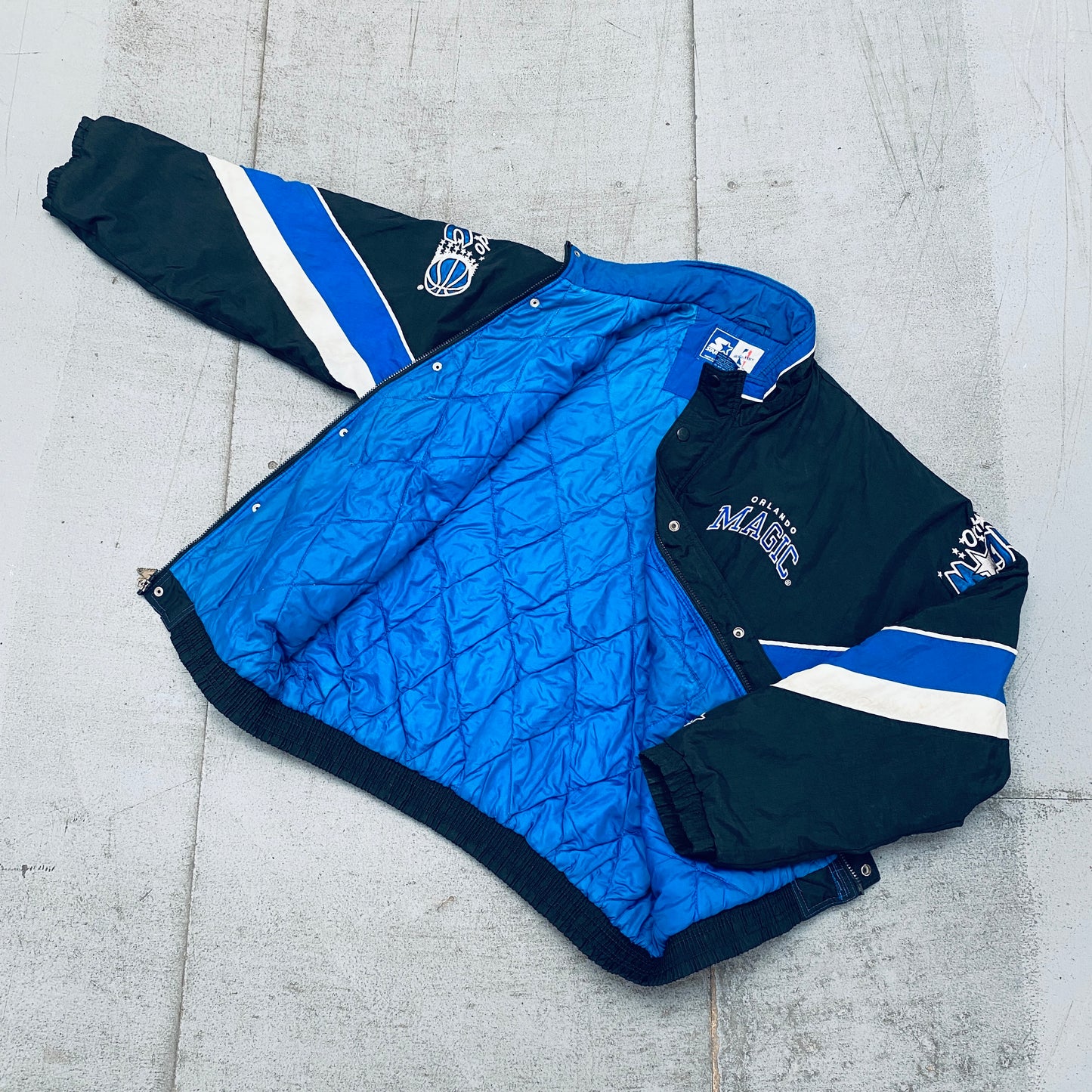 Orlando Magic: 1990's Fullzip NBA Authentics Starter Chevron Jacket (XL)