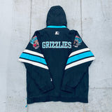Vancouver Grizzlies: 1994 Team Announce Reverse Spellout Fullzip NBA Authentics Starter Chevron Jacket (L/XL)