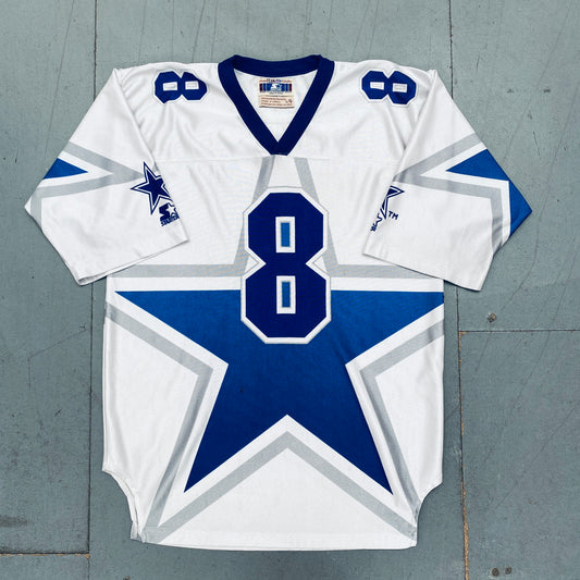 Dallas Cowboys: 1990's No. 8 "Troy Aikman" Big Logo Starter Fan Jersey (L)