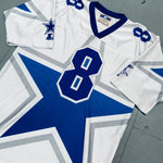 Dallas Cowboys: 1990's No. 8 "Troy Aikman" Big Logo Starter Fan Jersey (L)