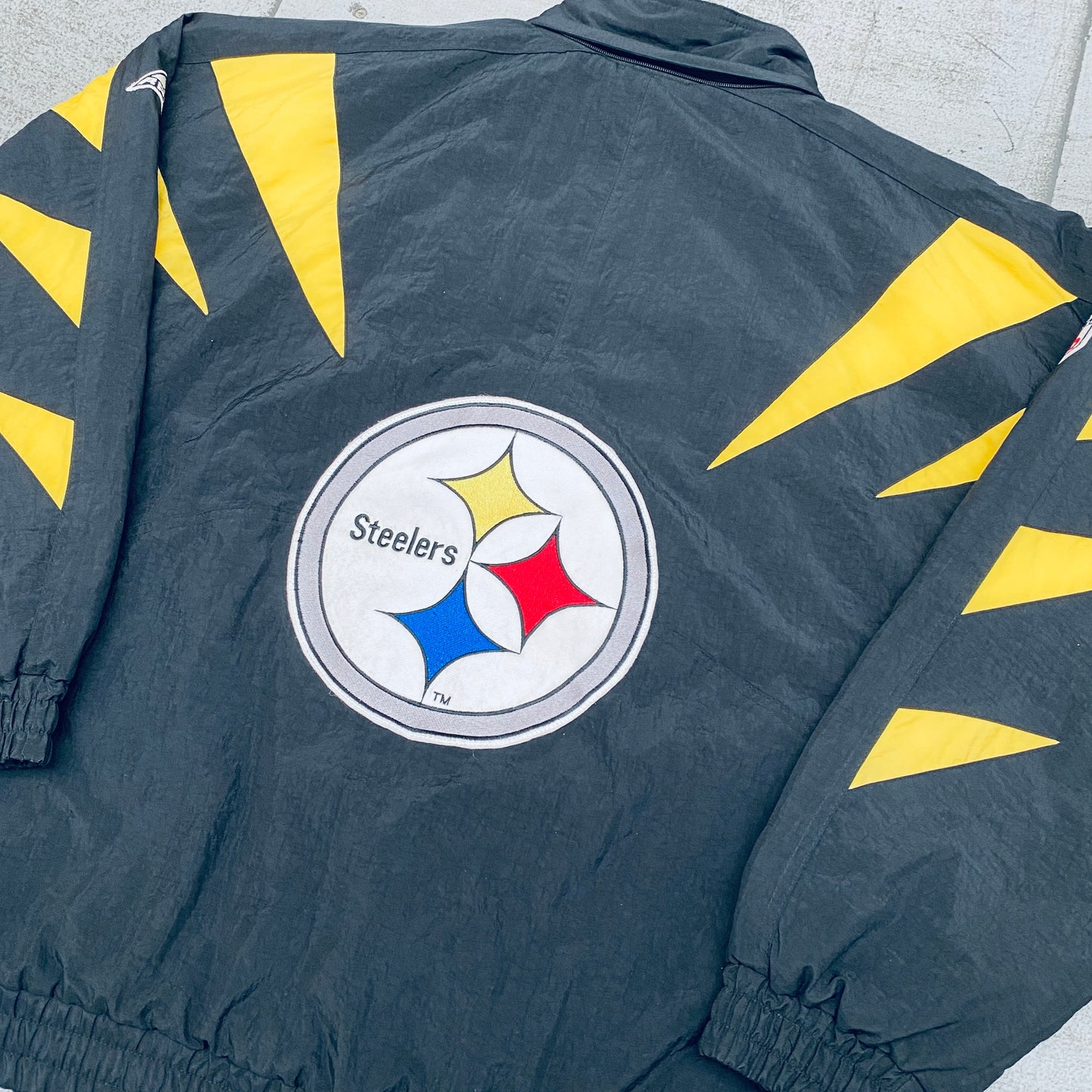 Pittsburgh Steelers: 1990's Apex One Sharktooth Fullzip Proline Jacket (XL)