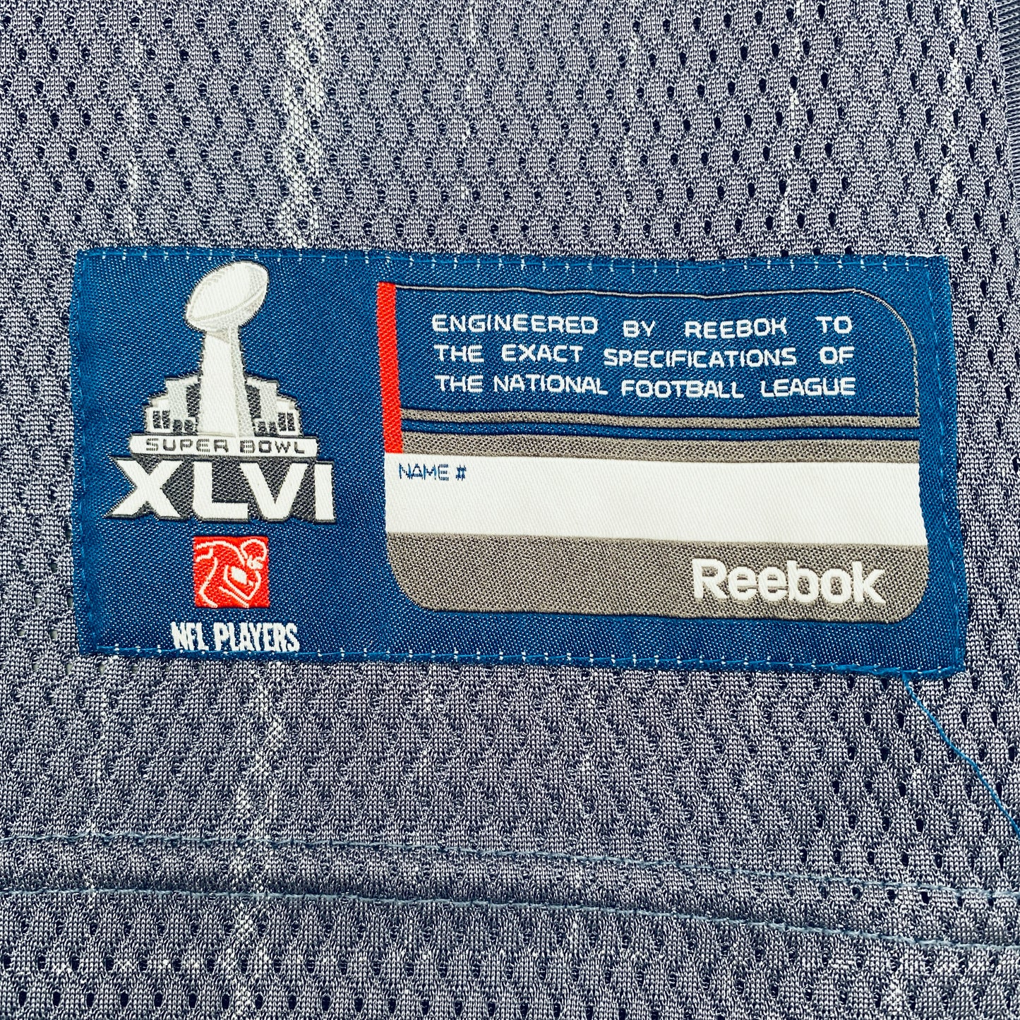 New York Giants: Eli Manning 2012 Super Bowl XLVI Stadium Jersey (L)