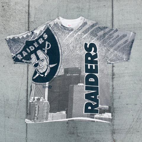 Los Angeles Raiders: 1993 All Over Print Tee (M/L)