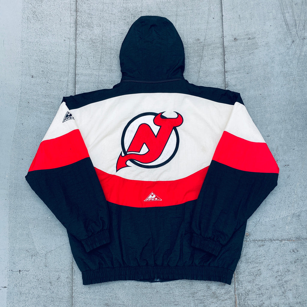 Apex One New Jersey Devils Jersey Style Windbreaker Jacket– VNTG Shop
