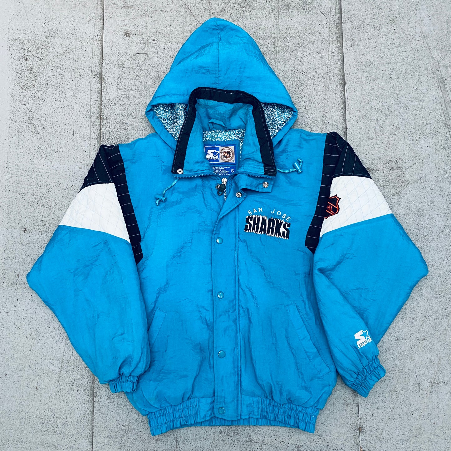 San Jose Sharks: 1990's Fullzip Starter Jacket (S)