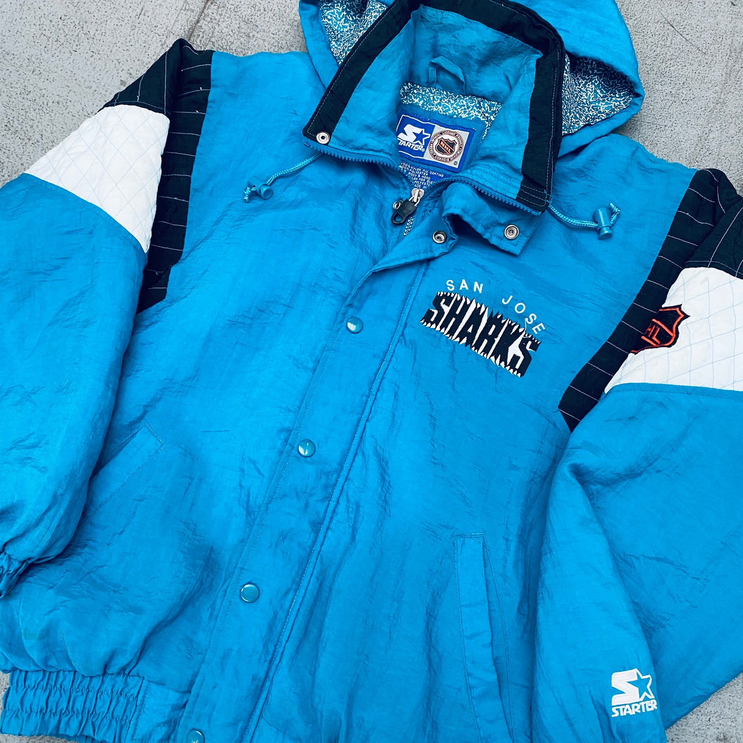 San Jose Sharks: 1990's Fullzip Starter Jacket (S)