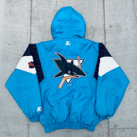 Vintage Shain of Canada NHL San Jose Sharks Bomber Satin Jacket