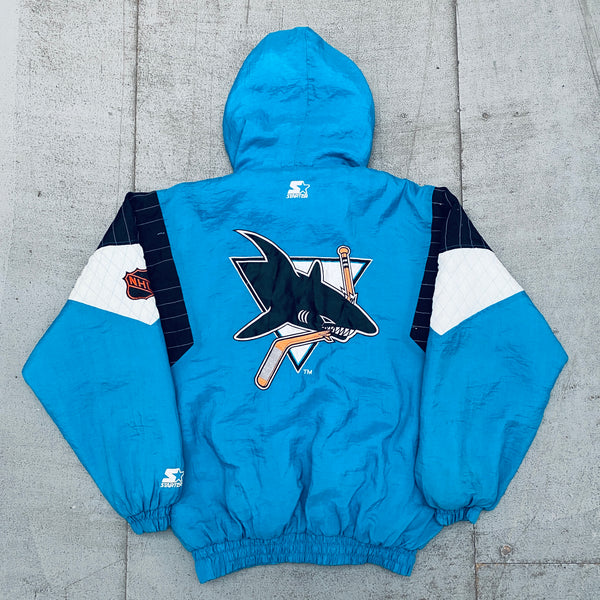 Vintage 90s San Jose Sharks Pullover Parka Jacket By Starter Size L Rare  For $145 In San Jose, CA
