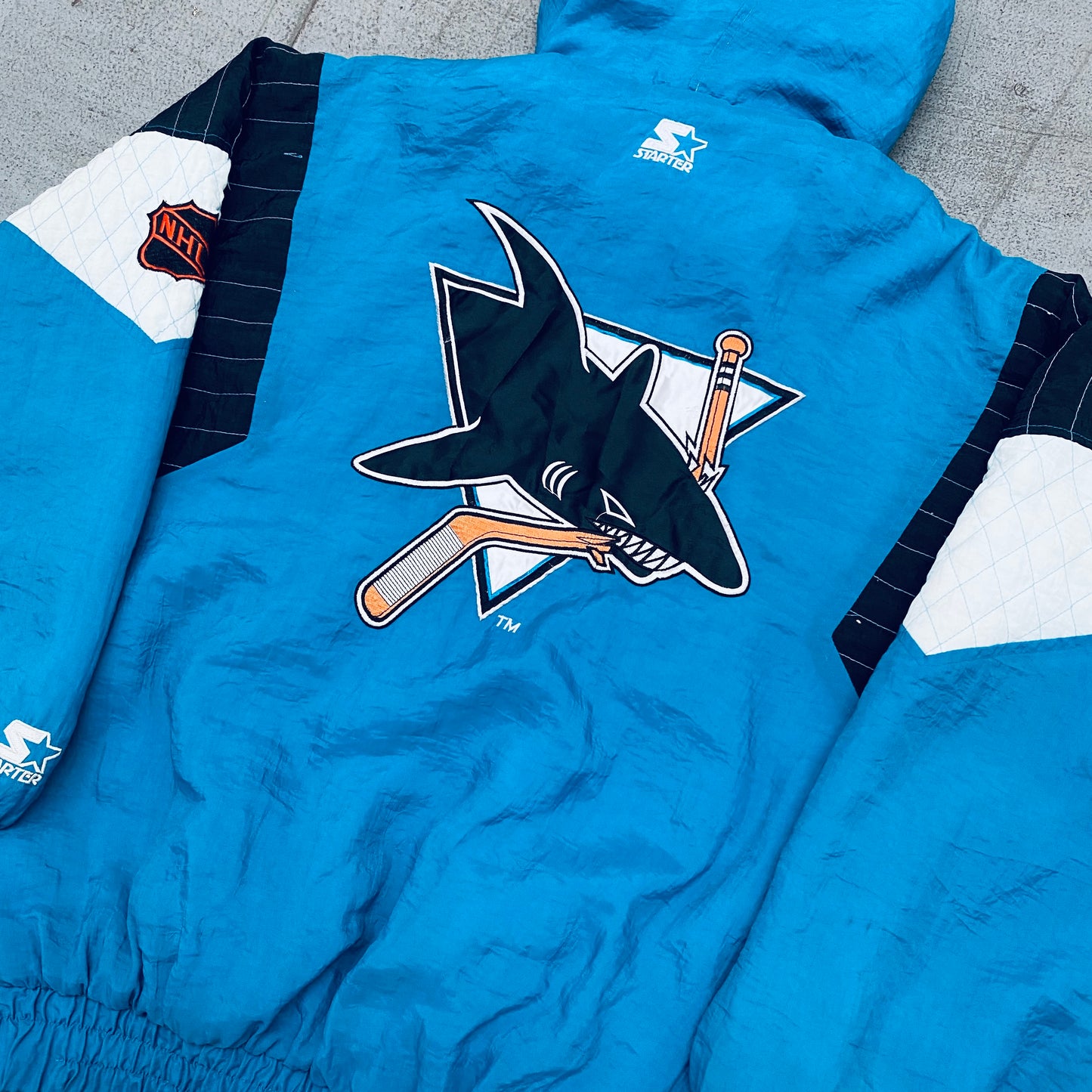 San Jose Sharks: 1990's Fullzip Starter Jacket (S)