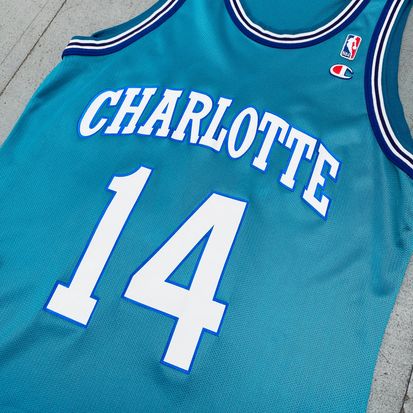 Charlotte Hornets: Anthony Mason 1997/98 Teal Champion Jersey (M)