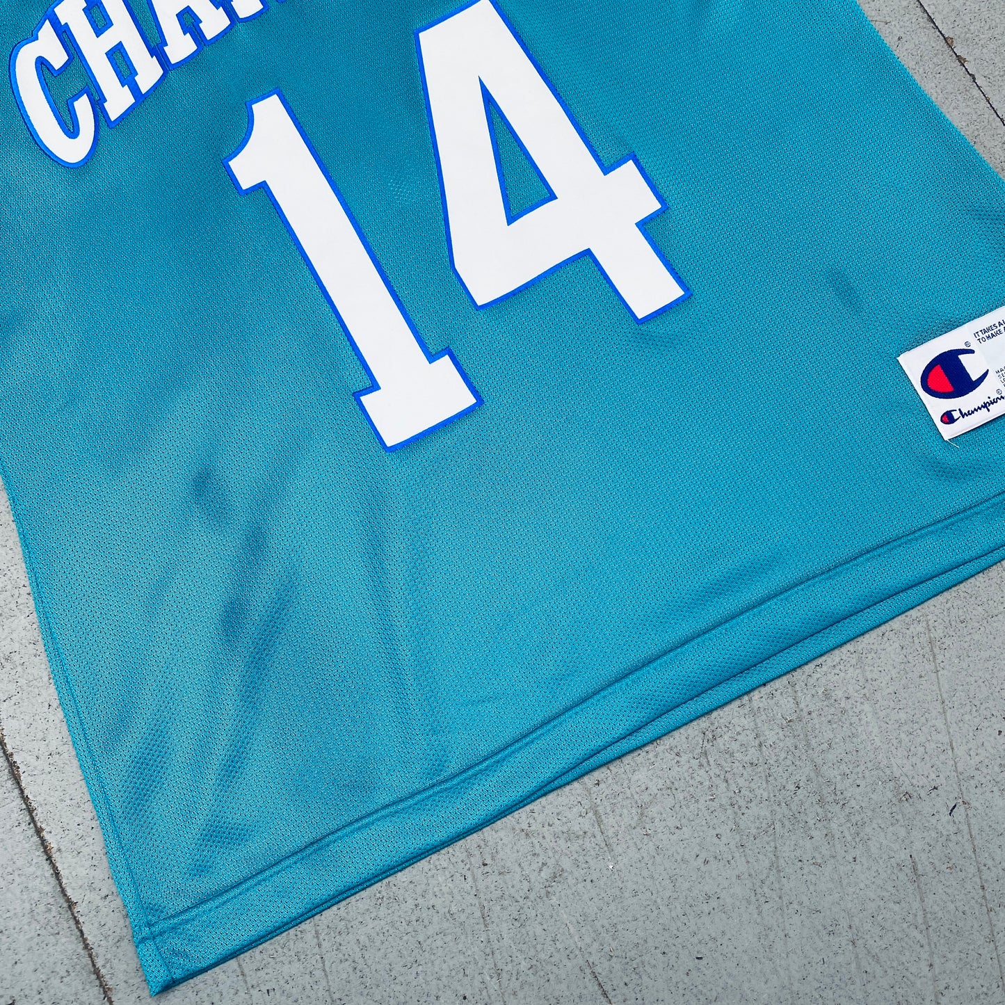 Charlotte Hornets: Anthony Mason 1997/98 Teal Champion Jersey (M)