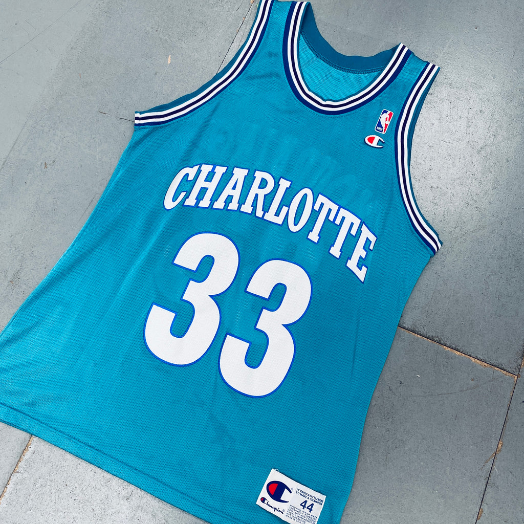 Charlotte Hornets: Alonzo Mourning 1994/95 Teal Champion Jersey (M) –  National Vintage League Ltd.