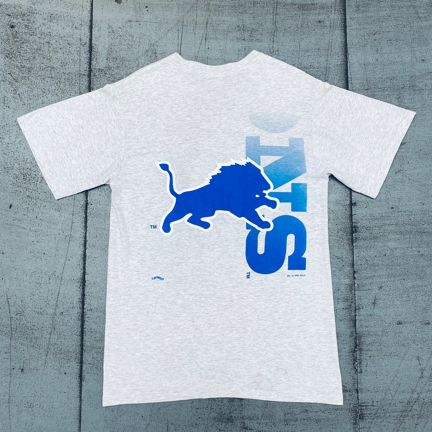 Detroit Lions: 1994 Nutmeg Mills Front And Back Graphic Tee (M/L)