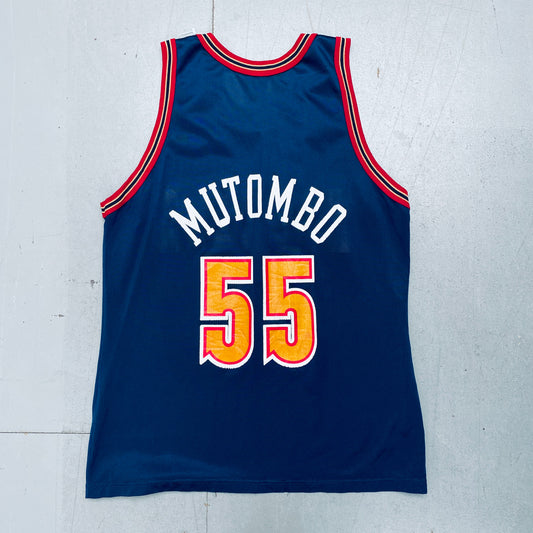 Denver Nuggets: Dikembe Mutombo 1995/96 Blue Champion Jersey (M)