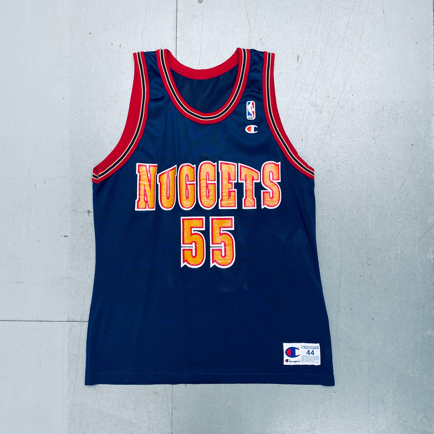 Denver Nuggets: Dikembe Mutombo 1995/96 Blue Champion Jersey (M)