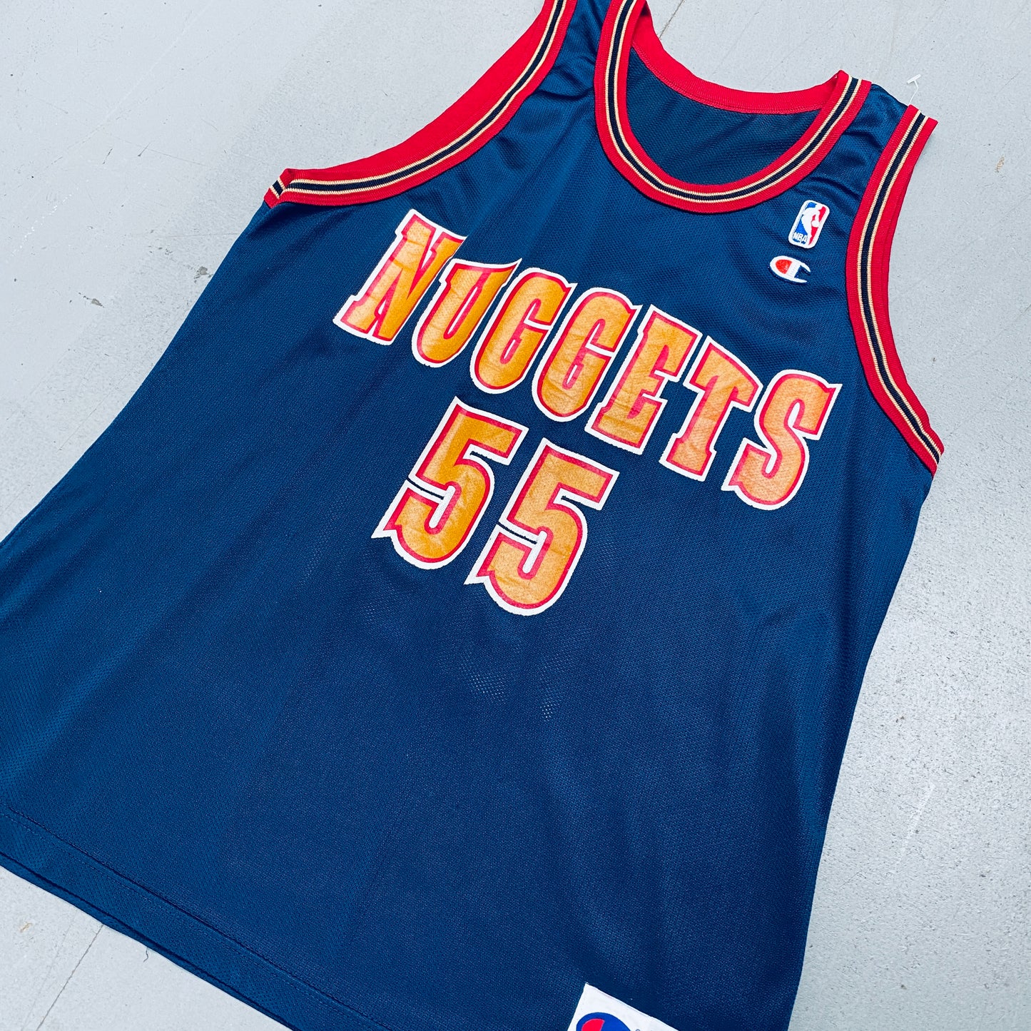 Denver Nuggets: Dikembe Mutombo 1995/96 Blue Champion Jersey (M)