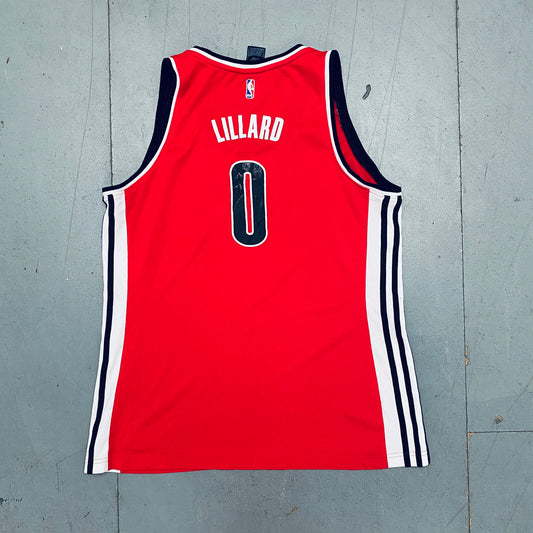 Portland Trail Blazers: Damian Lillard 2012/13 Rookie Red Adidas Ladies Jersey (XXL)