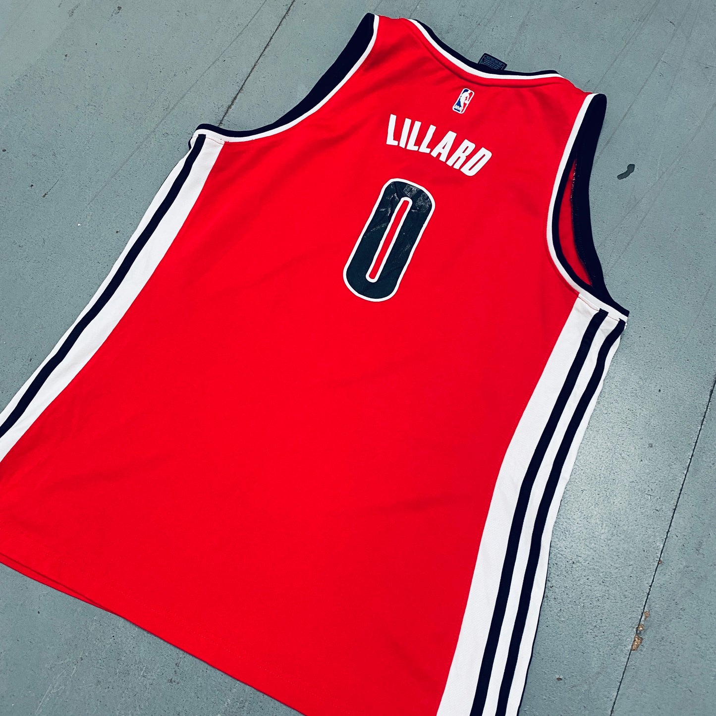 Portland Trail Blazers: Damian Lillard 2012/13 Rookie Red Adidas Ladies Jersey (XXL)