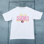 Florida State Seminoles: 1990's Logo Athletic Embroidered Spellout Tee (M)