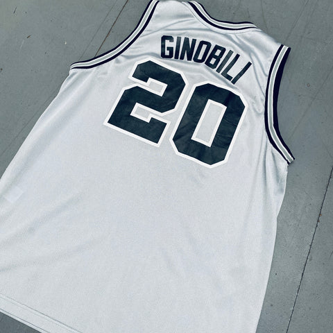 Vintage San Antonio Spurs Manu Ginobili Stitched Jersey Size