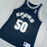 San Antonio Spurs: David Robinson 1998/99 Black Champion Jersey (S/M)