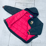 Washington Redskins: 1990's Blackout Fullzip Starter Parka Jacket (XL)