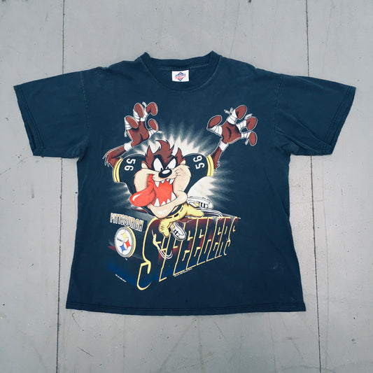 Pittsburgh Steelers: 1995 "TAZ" Graphic Tee (M)