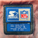 Miami Dolphins: 1990's Leather Fullzip Split Back Starter Jacket (L/XL)