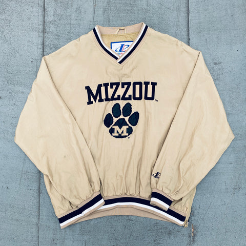 Missouri Tigers: 1990's Logo Athletic Spellout Sideline Jacket (XL)