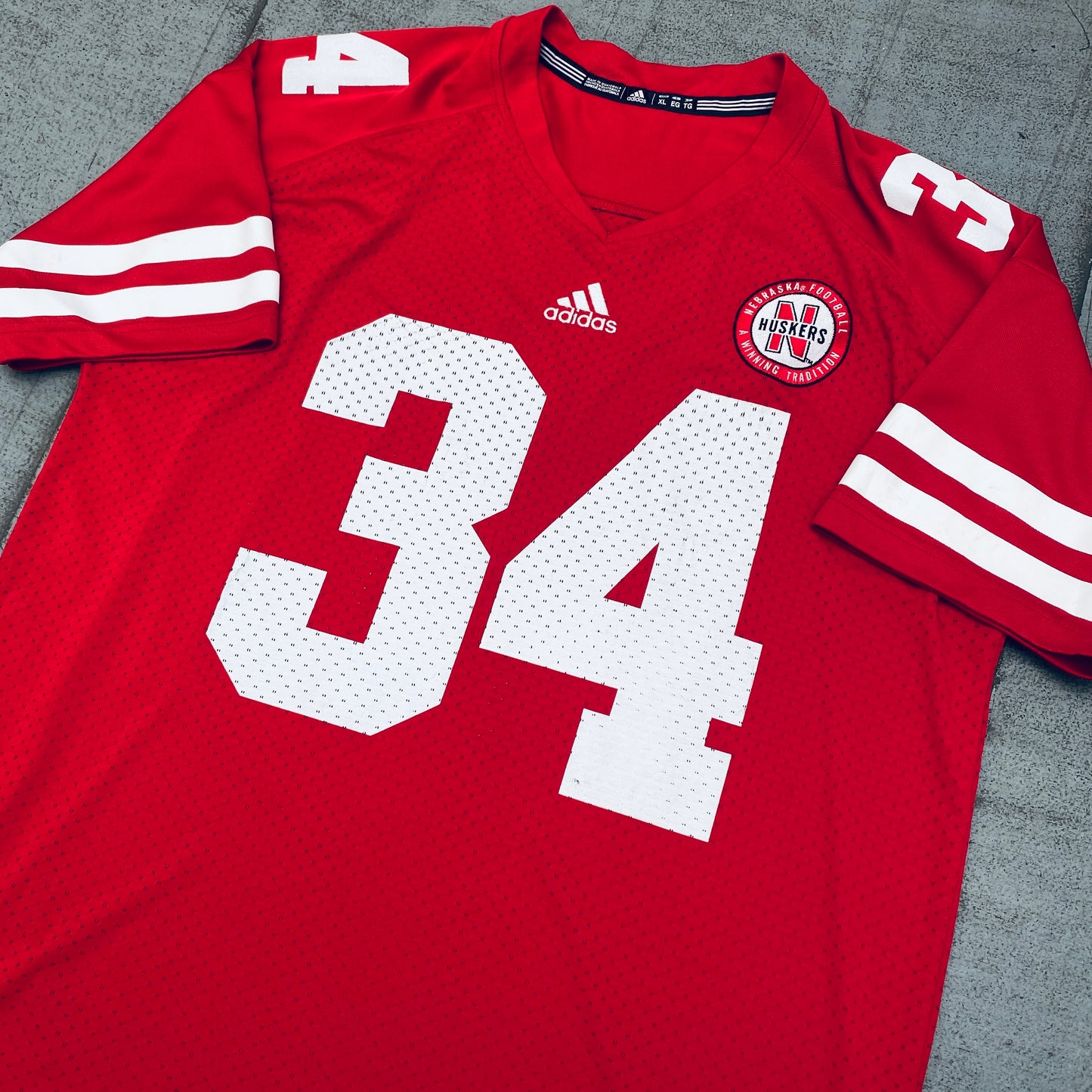 Nebraska Cornhuskers: No. 34 "Trev Alberts" Adidas Jersey (XL)