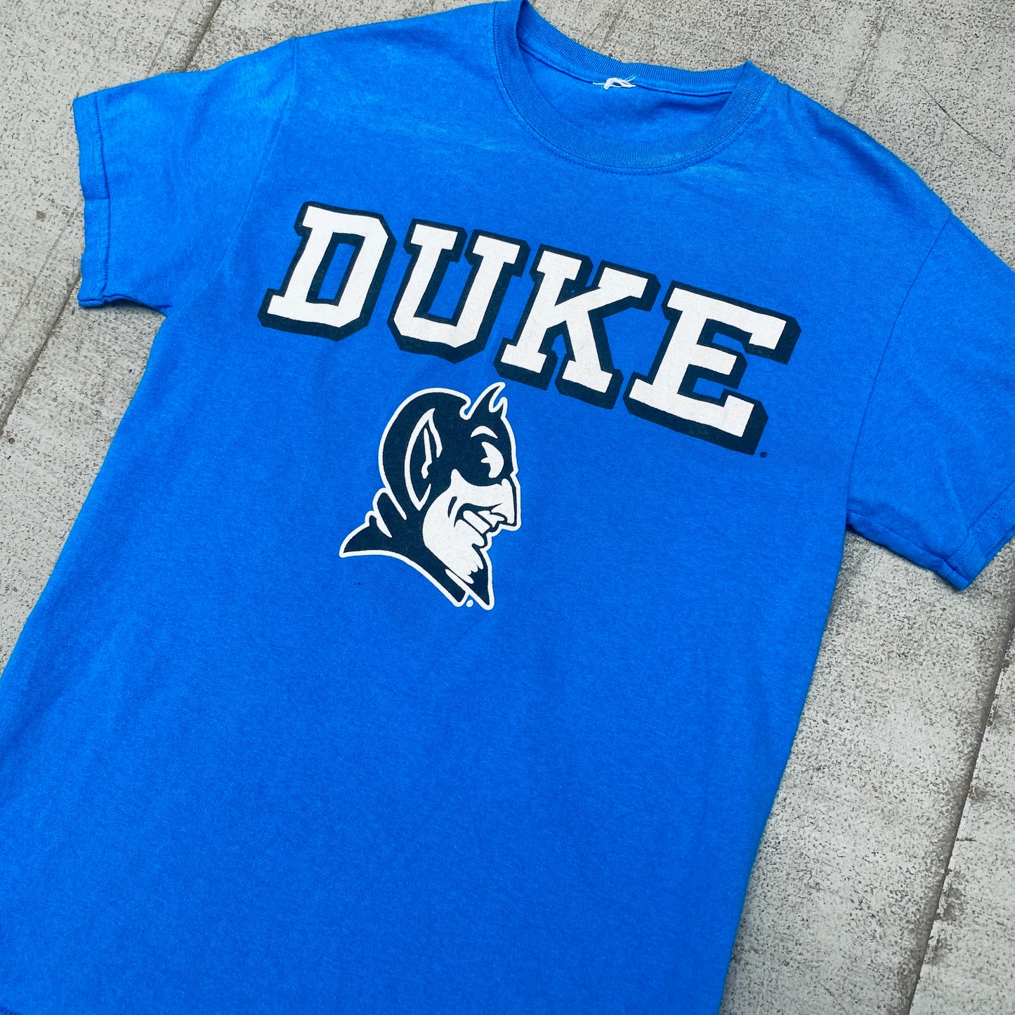 Duke Blue Devils: 1990's Graphic Spellout Tee (S)