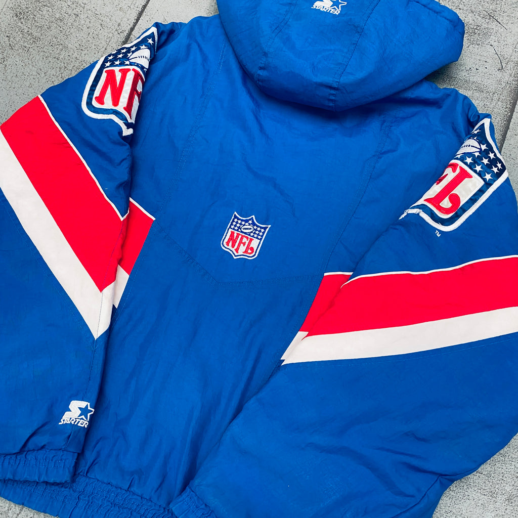 Ny Giants Vintage Starter Proline Pullover Football Jacket L 