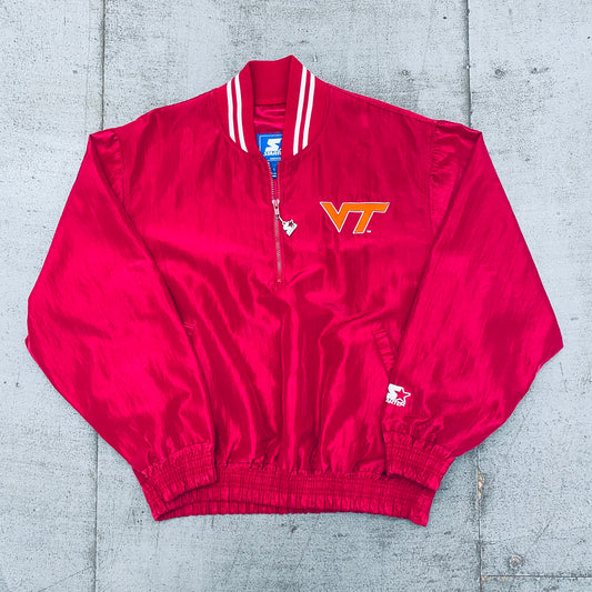 Virginia Tech Hokies: 1990's 1/4 Zip Sideline Jacket (L)