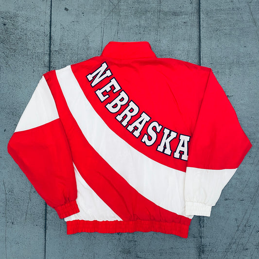 Nebraska Cornhuskers: 1990's Apex One Reverse Spellout Fullzip Windbreaker (M)