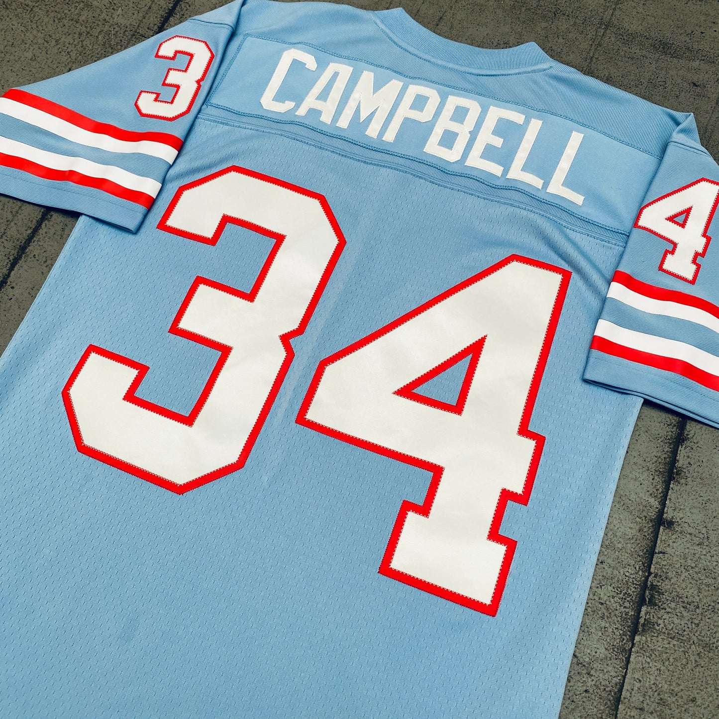 Houston Oilers: Earl Campbell 1980 Throwback Jersey - Stitched (M)