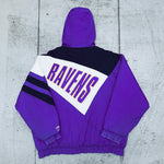 Baltimore Ravens: 1996 Logo 7 "Old Logo" Reverse Spellout Fullzip Parka Jacket (L)