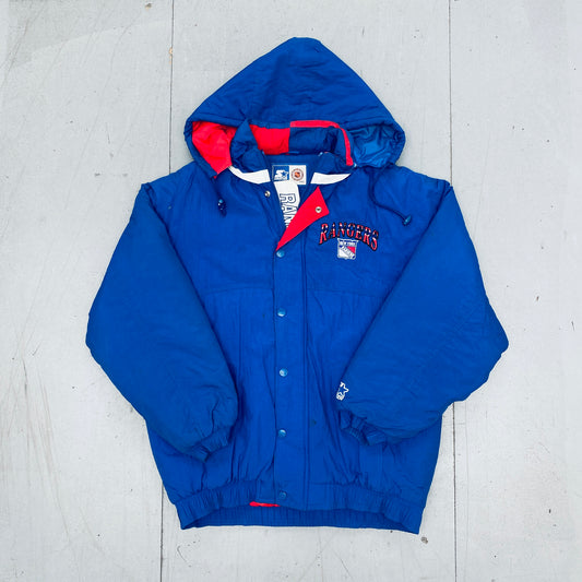 New York Rangers: 1990's Fullzip Starter Jacket (M)