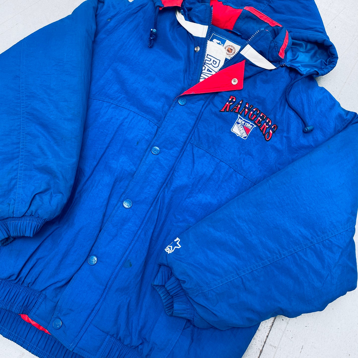 New York Rangers: 1990's Fullzip Starter Jacket (M)