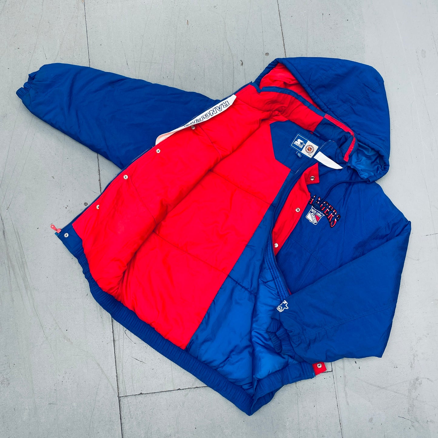 New York Rangers: 1990's Fullzip Starter Jacket (M)