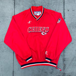 Kansas City Chiefs: 1990's Logo Athletic Embroidered Spellout Proline Sideline Jacket (M)