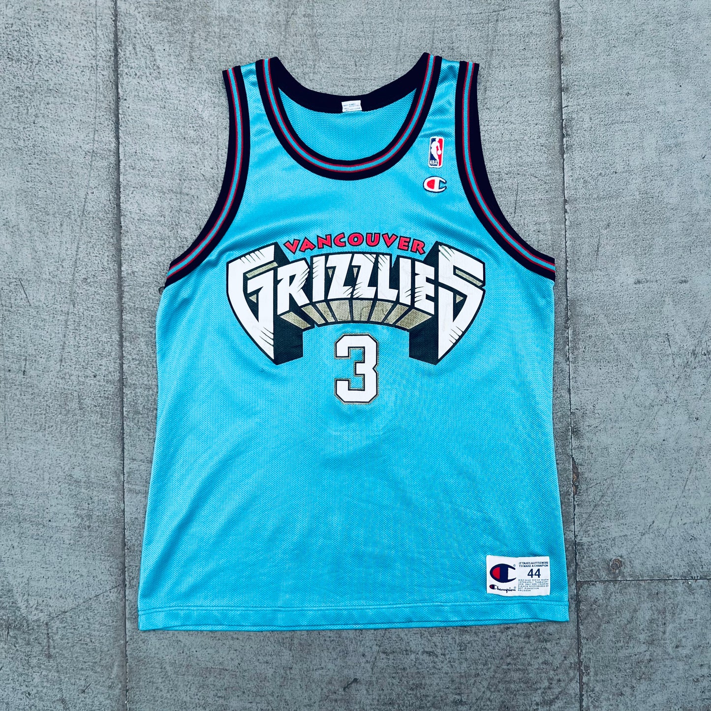 Vancouver Grizzlies: Shareef Abdur-Rahim 1996/97 Rookie Champion Jersey (M)