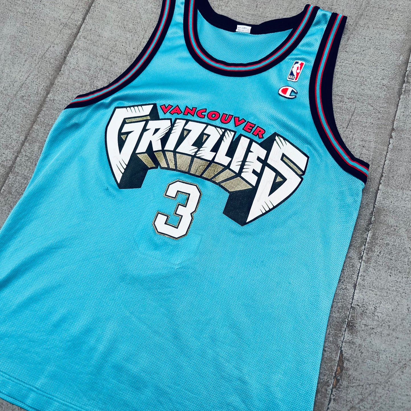 Vancouver Grizzlies: Shareef Abdur-Rahim 1996/97 Rookie Champion Jersey (M)