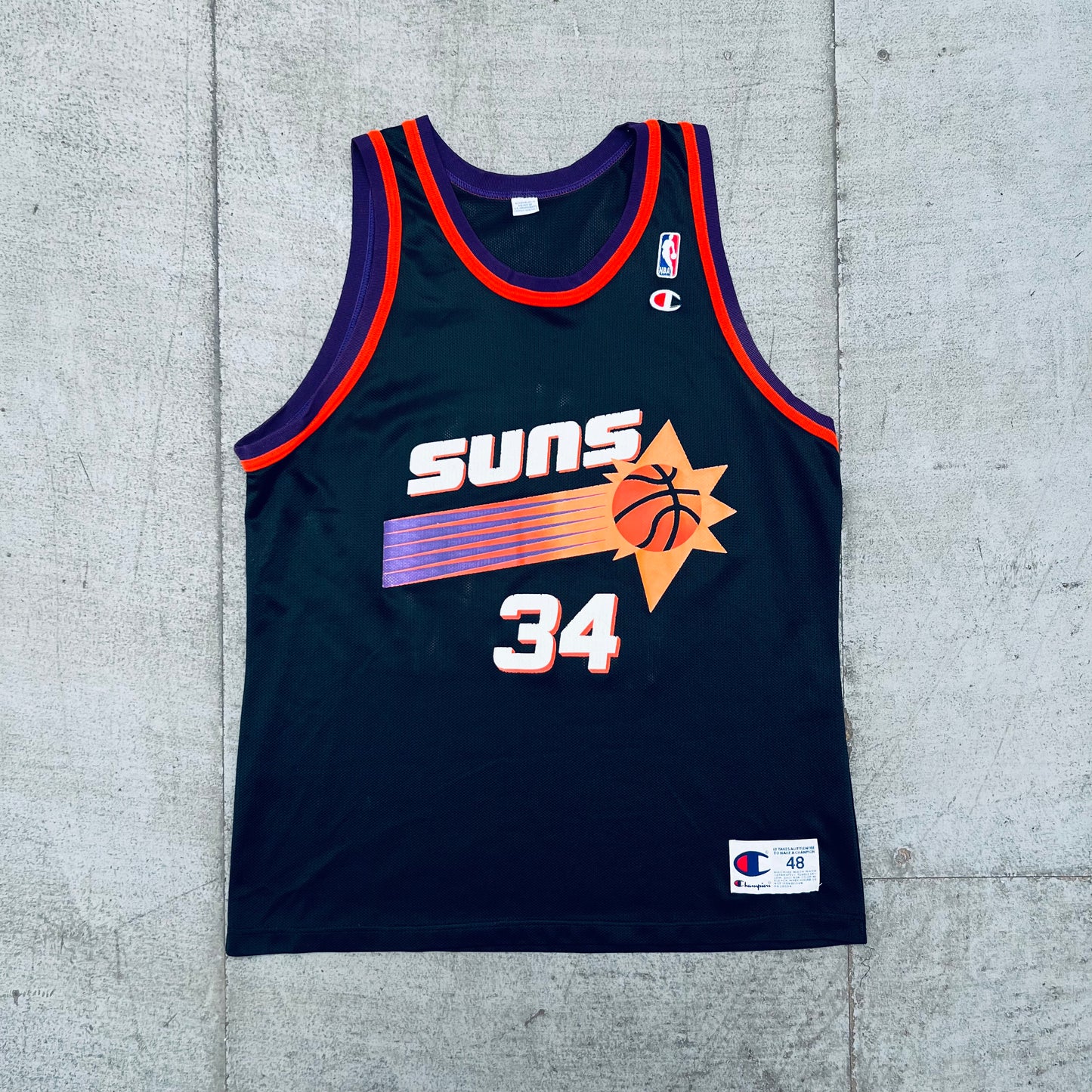 Phoenix Suns: Charles Barkley 1995/96 Blackout Champion Jersey (L)