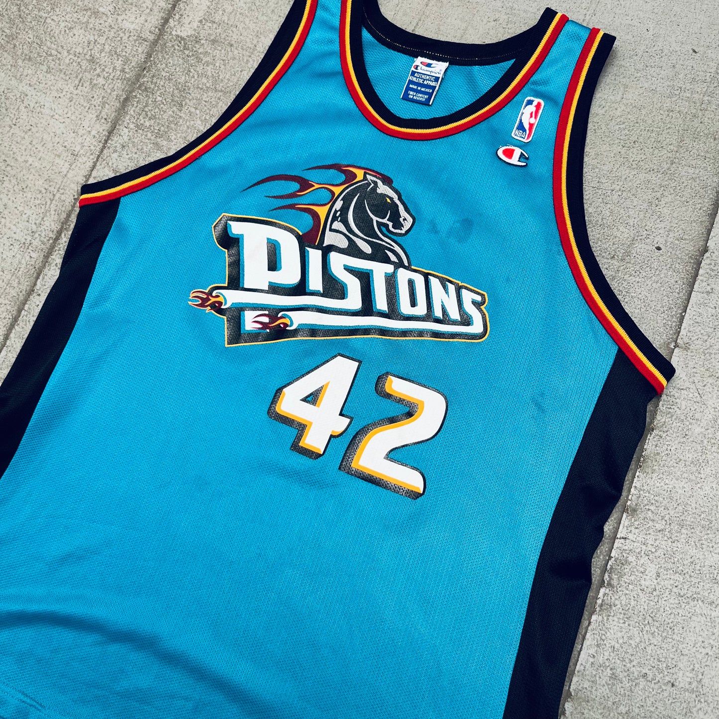 Detroit Pistons: Jerry Stackhouse 1997/98 Teal Champion Jersey (L/XL)