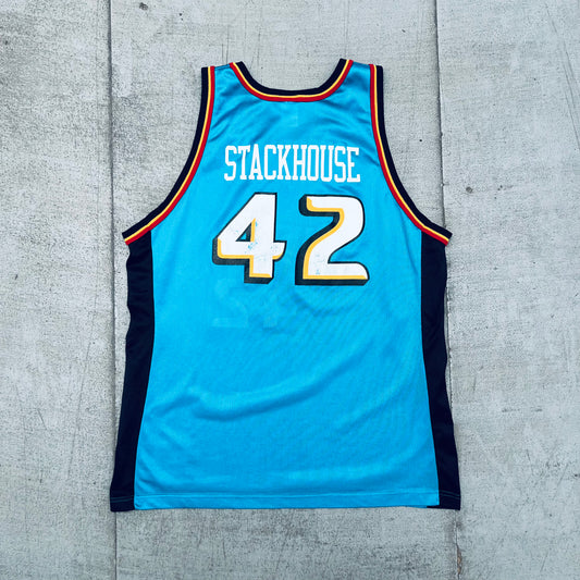 Detroit Pistons: Jerry Stackhouse 1997/98 Teal Champion Jersey (L/XL)