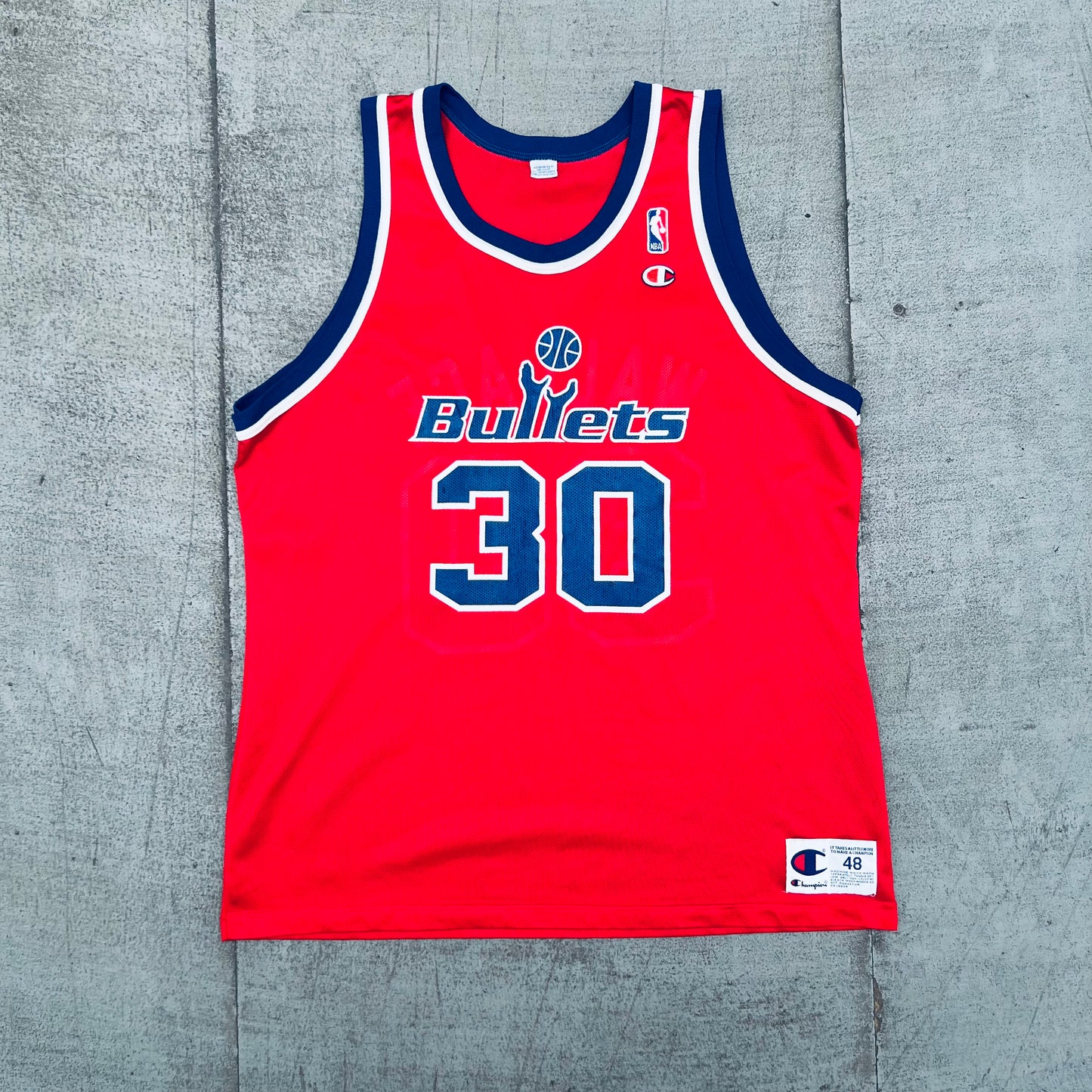 Washington Bullets: Rasheed Wallace 1995/96 Rookie Champion Jersey (XL)