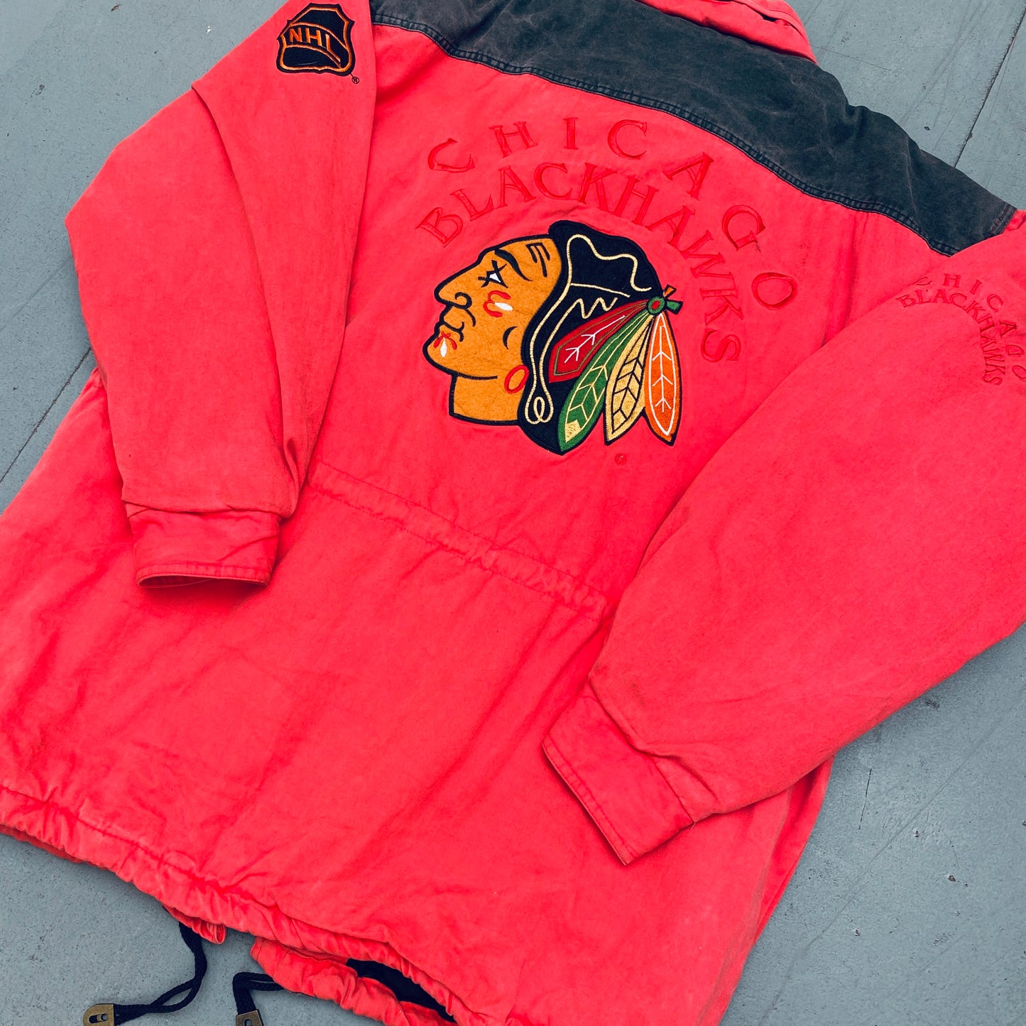 Chicago Blackhawks: 1990's DEADSTOCK Campri Fullzip Coach's Jacket (XL)