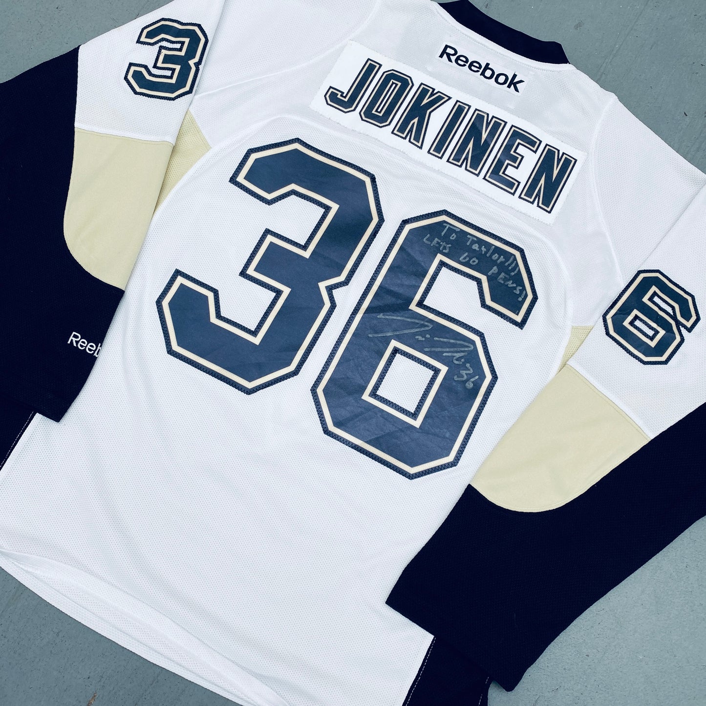 Pittsburgh Penguins: Jussi Jokinen 2013/14 Reebok Stitched Jersey - SIGNED! (S)