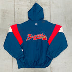 Atlanta Braves: 1990's 1/4 Zip Starter Breakaway Jacket (XL)