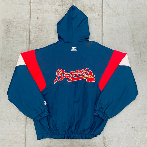 Atlanta Braves: 1990's 1/4 Zip Starter Breakaway Jacket (XL) – National  Vintage League Ltd.